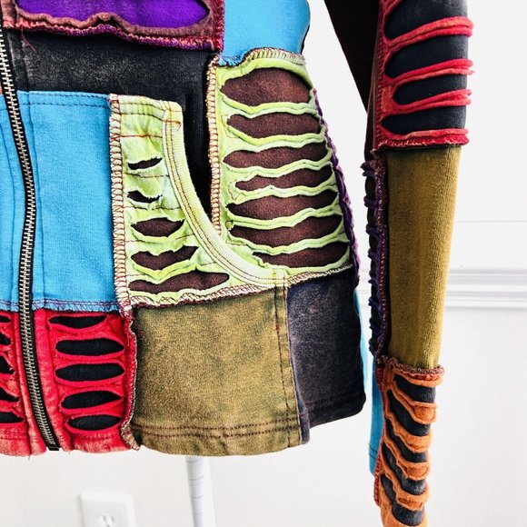 Rising International Multicolor Patchwork Jacket - Picture 6 of 9